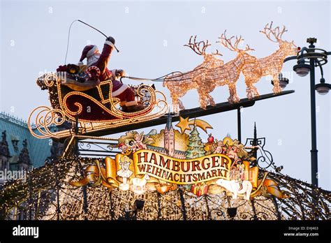 The gate to the Hamburg Christmas Market Stock Photo - Alamy