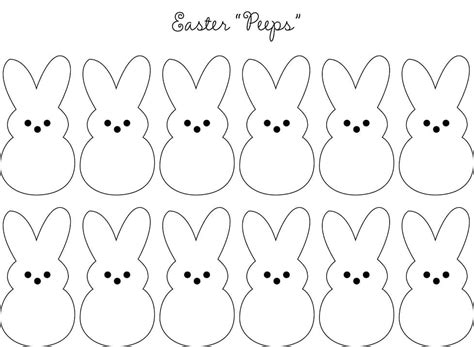 Easter Peeps Coloring Page - Free Printable Coloring Pages for Kids