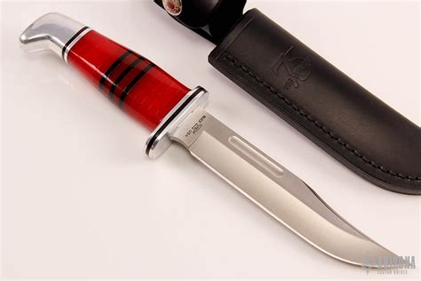 Buck Knives 119 Special Red Lucite Fixed Blade Knife 75th Anniversary W ...