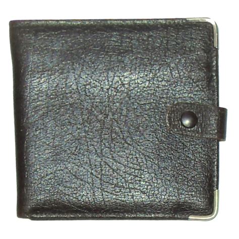 Dark Brown Grained Leather Bifold Wallet - Lalita