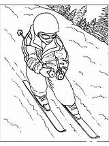 Skiing coloring Pages sketch template