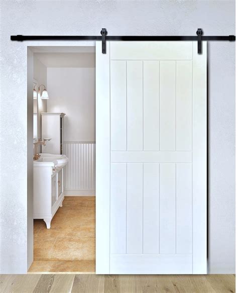 Paint White barn door (BDF03W) | Ideal Barn Door