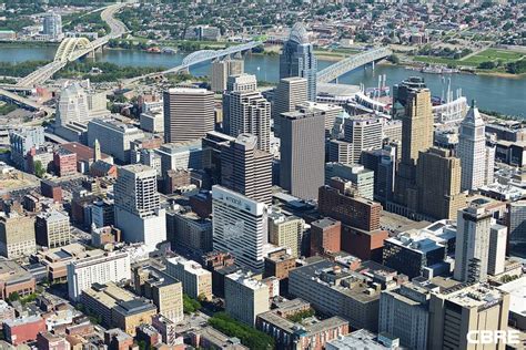 Aerial image of Downtown Cincinnati via CBRE | Aerial photo, Aerial ...