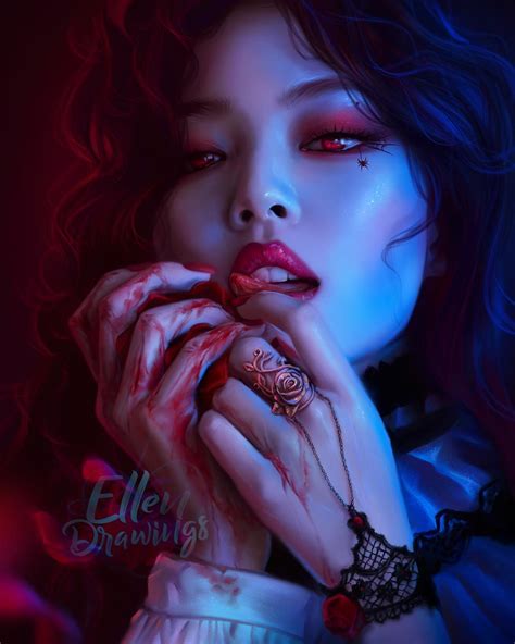 Jennie halloween inspired art : r/BlackPink