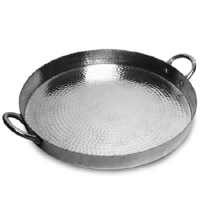 18" Round Silver Tray With Handles - Wilford & Lee Home Accents