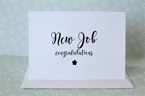 New Job Greeting Card New Job Celebration Card - Etsy UK