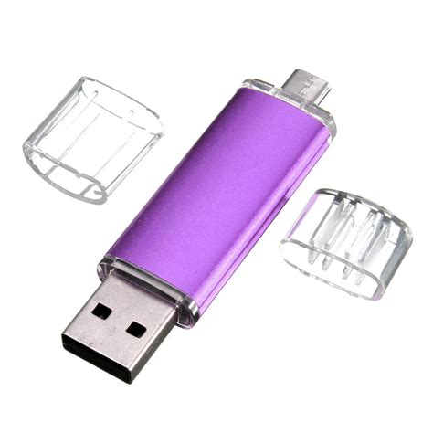 4GB USB Memory Stick OTG Micro USB Flash Drive Mobile PC purple W7I5 ...