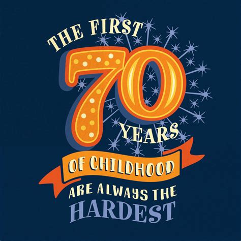 Funny 70th ‘Childhood’ Milestone Birthday Card By The Typecast Gallery