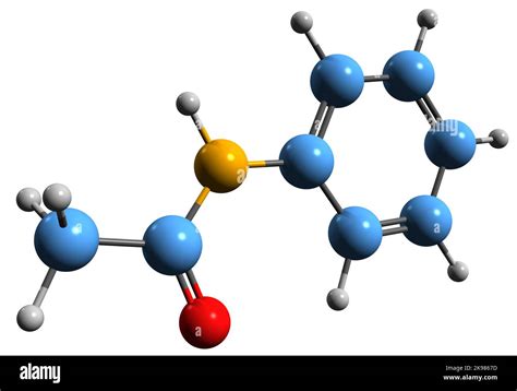 3D image of Acetanilide skeletal formula - molecular chemical structure ...