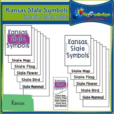 Kansas State Symbols Interactive Foldable Booklets - EBOOK by Teach Simple