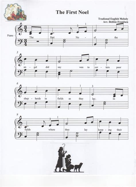 The First Noel Piano Sheet Music the First Noel Christmas - Etsy | Piano sheet music, Sheet ...