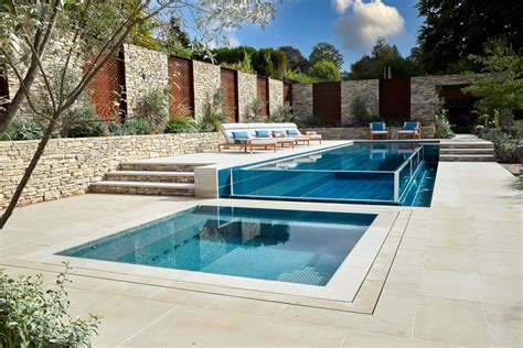 Outdoor swimming pool design and build project in Surrey