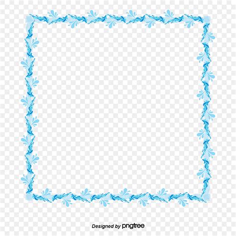 Outline Border Hd Transparent, Blue Border Outline, Blue Moire Border, Frame, Retro Border PNG ...