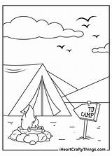 Kids Camping Coloring Page sketch template
