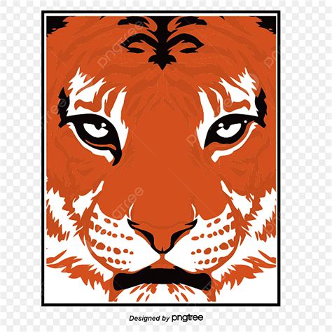 Tiger Head PNG Transparent, Tiger Head Vector Material, Tiger Vector ...