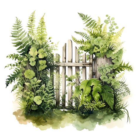 Premium AI Image | Wattle Fence Gate With Fresh Greenery Highlight T ...