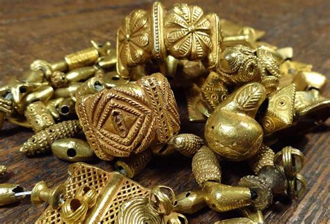 Africa | Akan - Ashanti - Asante Royal Gold Beads, Ghana | Private Collection NFS | African ...