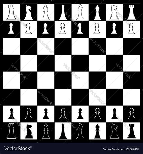 Chess board layout Royalty Free Vector Image - VectorStock