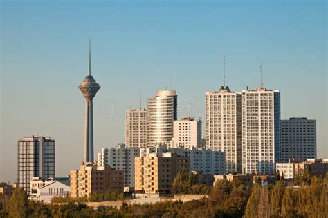 Tehran Skyline and Skyscrapers in the Morning Light Stock Photo - Image ...