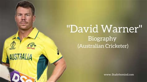 David warner biography in english (cricketer) - Study By Mind