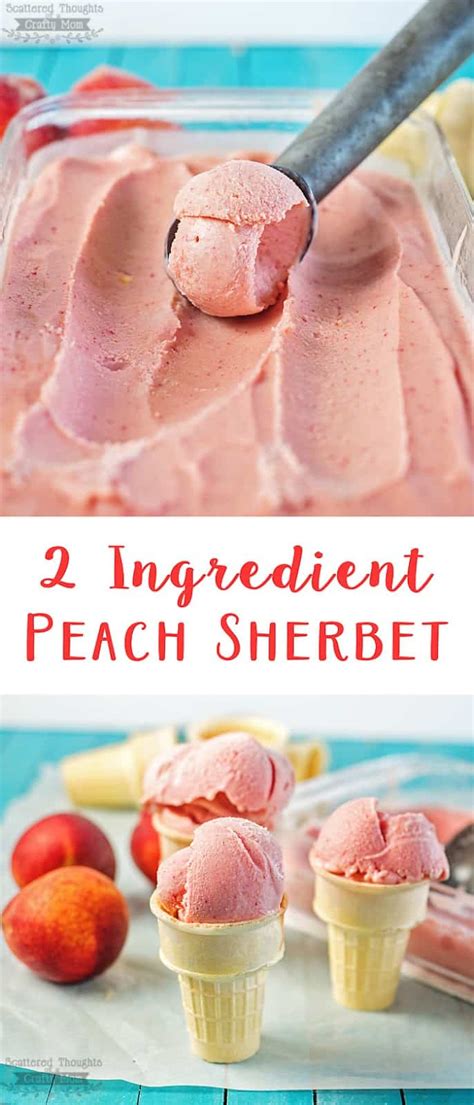 2-ingredient-peach-sherbet-1 | 2 ingredients, Ingredient, Sherbet