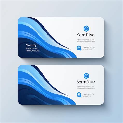 Premium AI Image | blue business card design