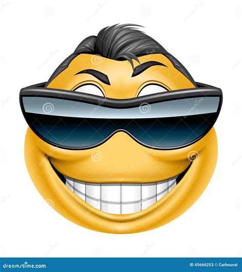 Character with Sunglasses Smiling Stock Illustration - Illustration of ...