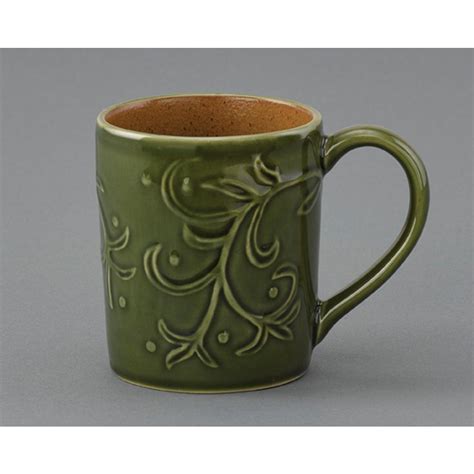 Park Designs Verona 12 oz. Green Ceramic Coffee Mug (Set of 4)-081-660 - The Home Depot