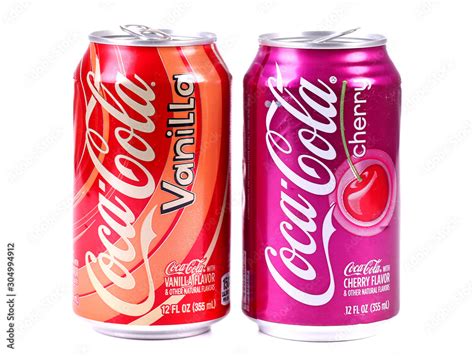 Coca-Cola Vanilla and Coca-Cola Cherry foto de Stock | Adobe Stock