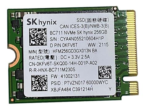 Ssd Sk Hynix Bc711 256gb M.2 Nvme Gen 3x4 Pcie 2230+adapter | Envío gratis