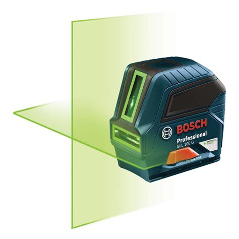 Bosch Self-Leveling Green-Beam Cross-Line Laser-GLL 100 GX - The Home Depot