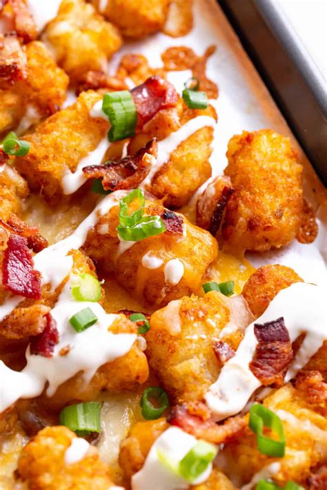 Cheesy Loaded Tater Tots Recipe | All Things Mamma