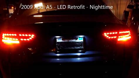 2009 Audi A5 LED Rear lights tail lights tailights Retrofit Evokt.com - YouTube