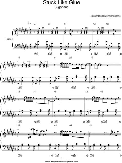 Stuck Like Glue - Sugarland - Download Sheet Music