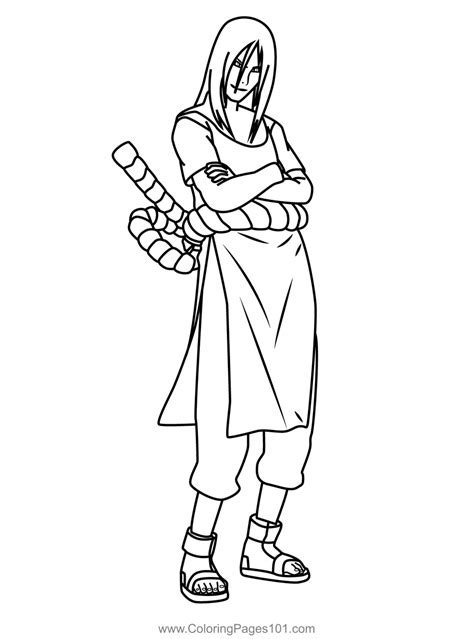 Orochimaru Naruto Coloring Page for Kids - Free Naruto Printable Coloring Pages Online for Kids ...