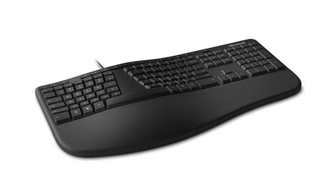 Buy Microsoft Ergonomic Keyboard - Black. Wired, Comfortable, Ergonomic Keyboard with Cushioned ...