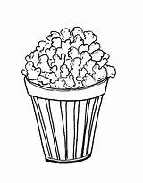 Popcorn Coloring Pages Free Printable PDF sketch template