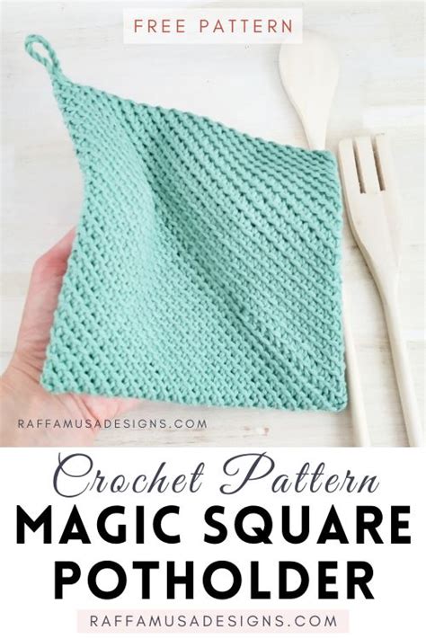 How to Crochet a Magic Square Potholder • RaffamusaDesigns