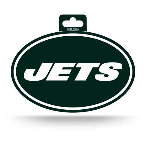 New York Jets Script - Full Color Oval Sticker at Sticker Shoppe