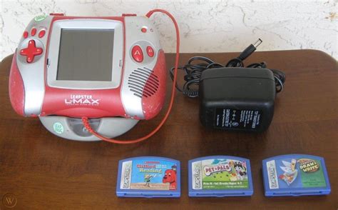 LeapFrog Leapster L- Max Red Game Console and 3 Additional Games ...