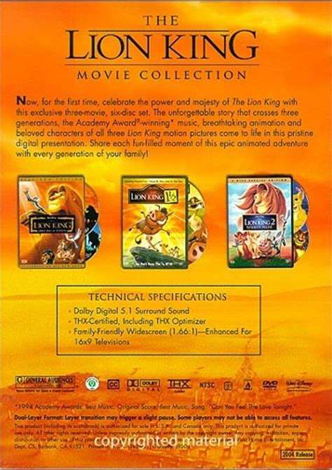 Lion King Movie Collection, The (DVD 2004) | DVD Empire