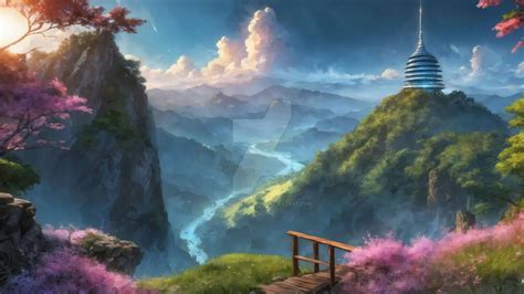 Mountain scenery painting 1 by ArtisticsCanvas on DeviantArt