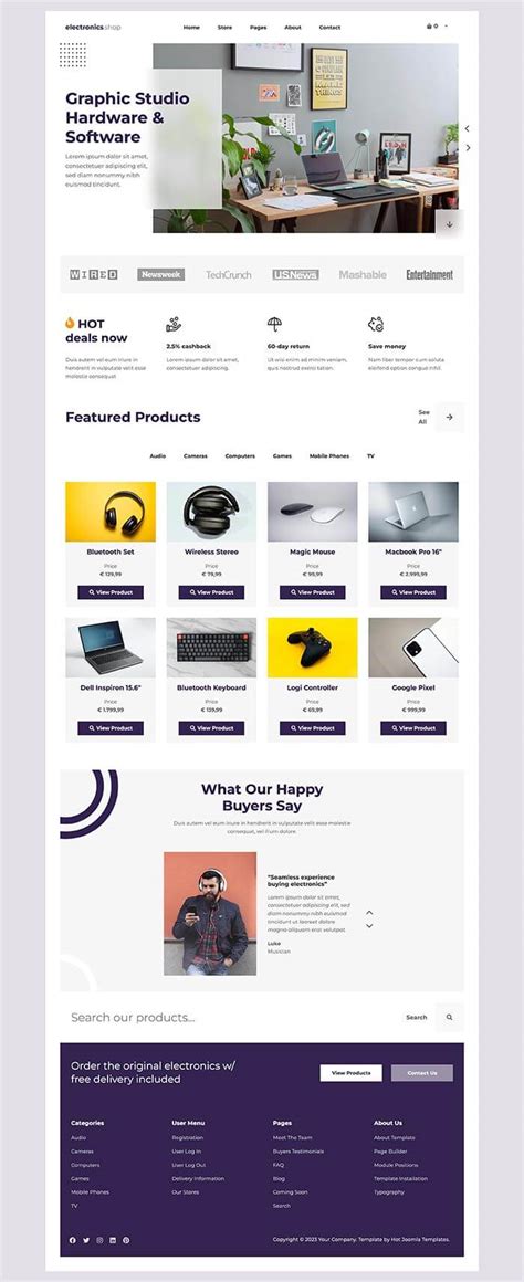 Electronics Shop - E-commerce Joomla Templates - Hot Themes