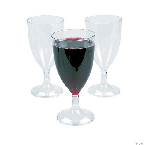 Clear Plastic Wine Glasses - 75 Ct. | Oriental Trading