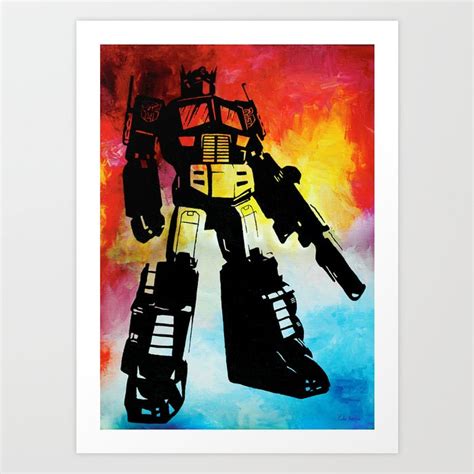 Optimus Prime Painting Art Print by Cole from the Northwoods | Society6