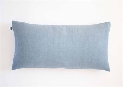 Blue long lumbar pillow cover Linen decorative pillow custom | Etsy in 2020 | Lumbar pillow ...