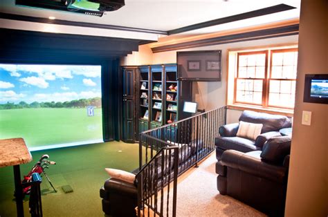 Basement Golf Simulator Setup