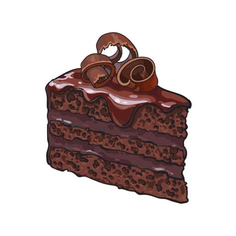 1,600+ Drawing Of Chocolate Cake Pic Stock Illustrations, Royalty-Free ...