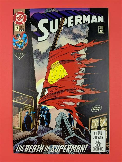 Superman 75 Jan 1993 The Death of Superman 2nd Print DC Comics Values - MAVIN