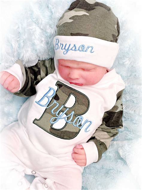 Personalized Baby Boy Clothes, Baby Boy Romper, Personalized Baby Hat ...